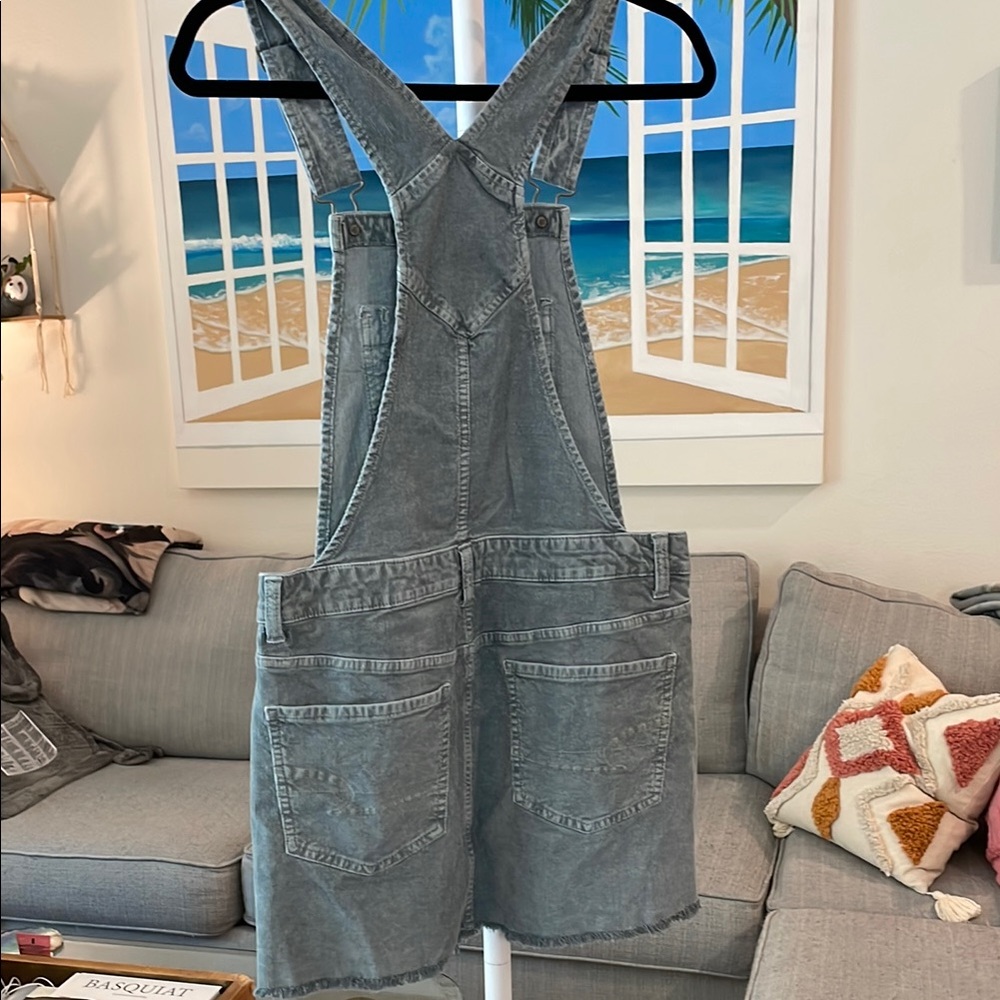 American Eagle Outfitters Blue Corduroy Overall Skirt - Picture 4 of 6